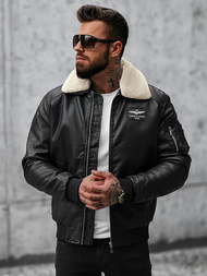 Kurtka męska pilotka czarna O/4811Z