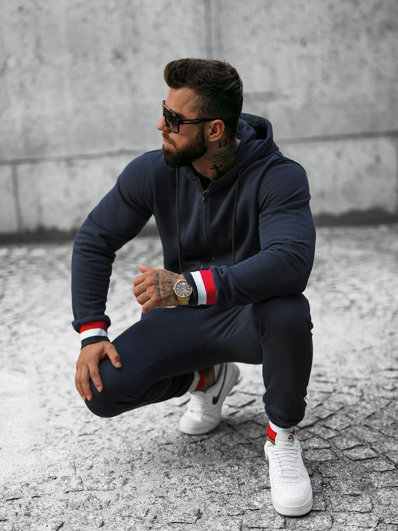 Спортивний костюм чоловічій tемно-cинiй OZONEE JS/8C65/25