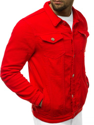 Куртка чоловіча джинсова Червона OZONEE G/620