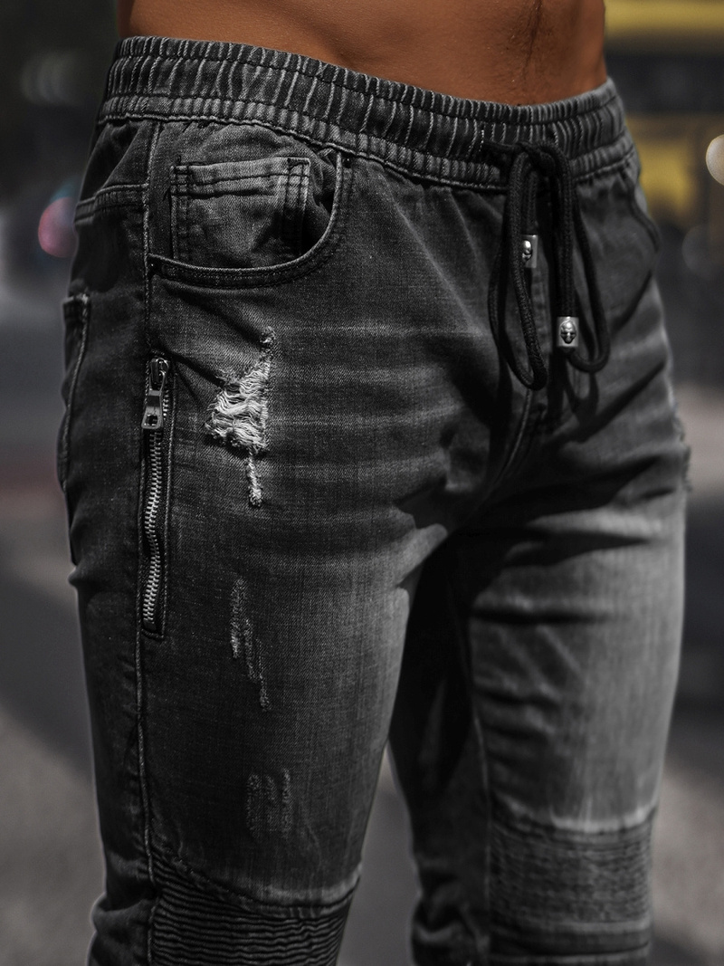 Чоловічі джинси джоггери Чорнi OZONEE NB/MP0077N