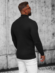 Sweter męski golf czarny OZONEE L/1539Z