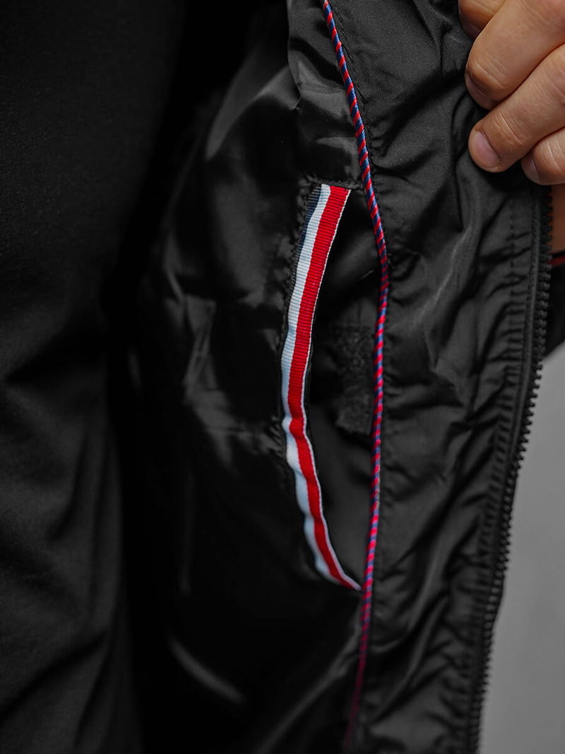 Kurtka męska czarna OZONEE JS/5M3109/392