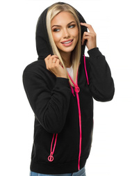 Bluza rozpinana damska czarna OZONEE JS/KSW3010