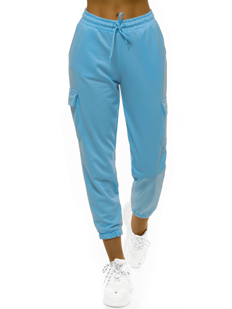 Spodnie dresowe damskie jasno-niebieskie OZONEE O/MB2001/21