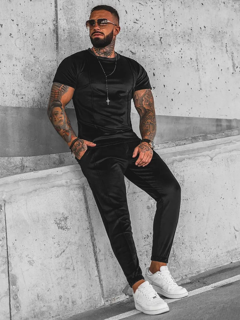 Спортивний костюм чоловічій Чорний OZONEE O/12135