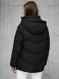 Kurtka zimowa damska pikowana czarna OZONEE JS/5M3251/392Z