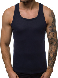 Koszulka bez rękawów męska granatowa OZONEE JS/NB001