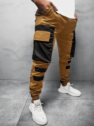 Spodnie męskie chino joggery camelowe OZONEE G/11131
