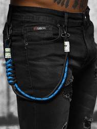 Spodnie jeansowe męskie czarne OZONEE DR/TF245