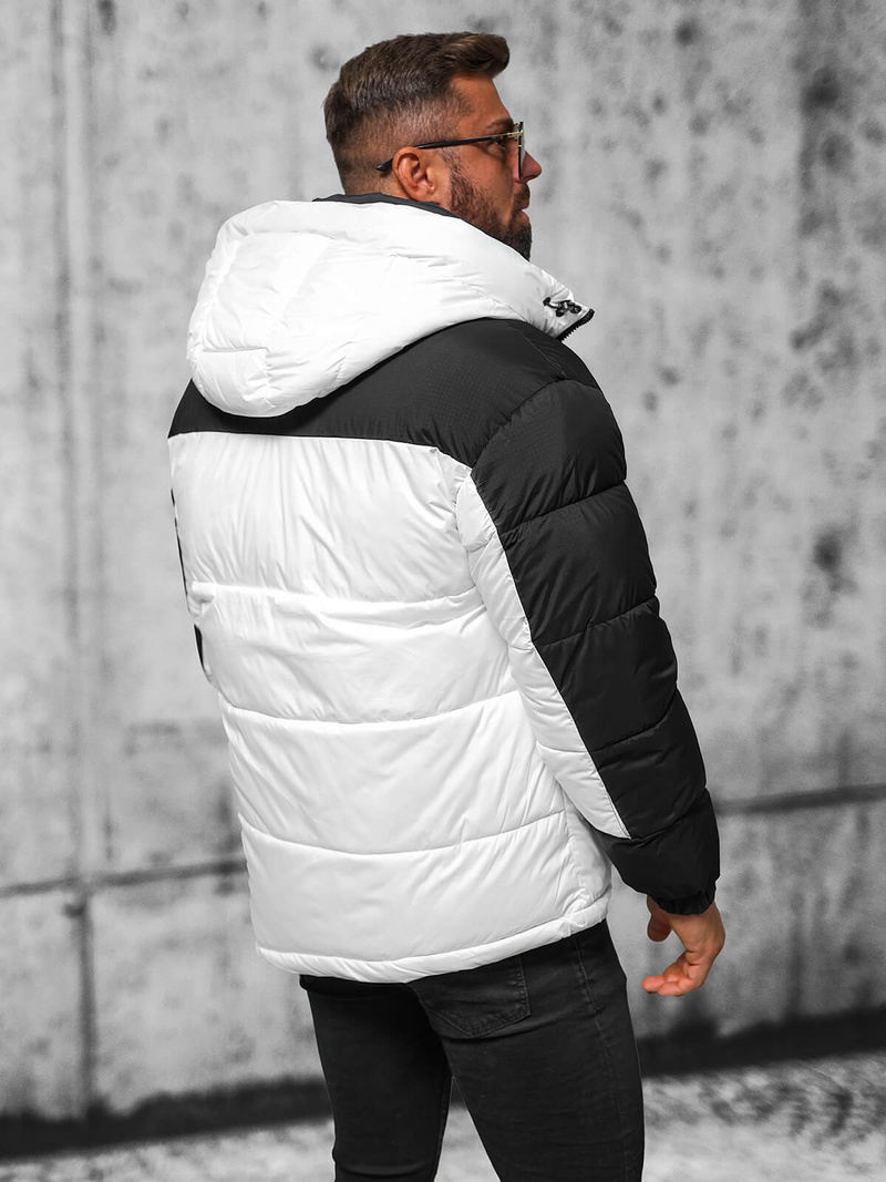 Куртка Чоловіча Бiло-Чорна OZONEE JS/31M5008