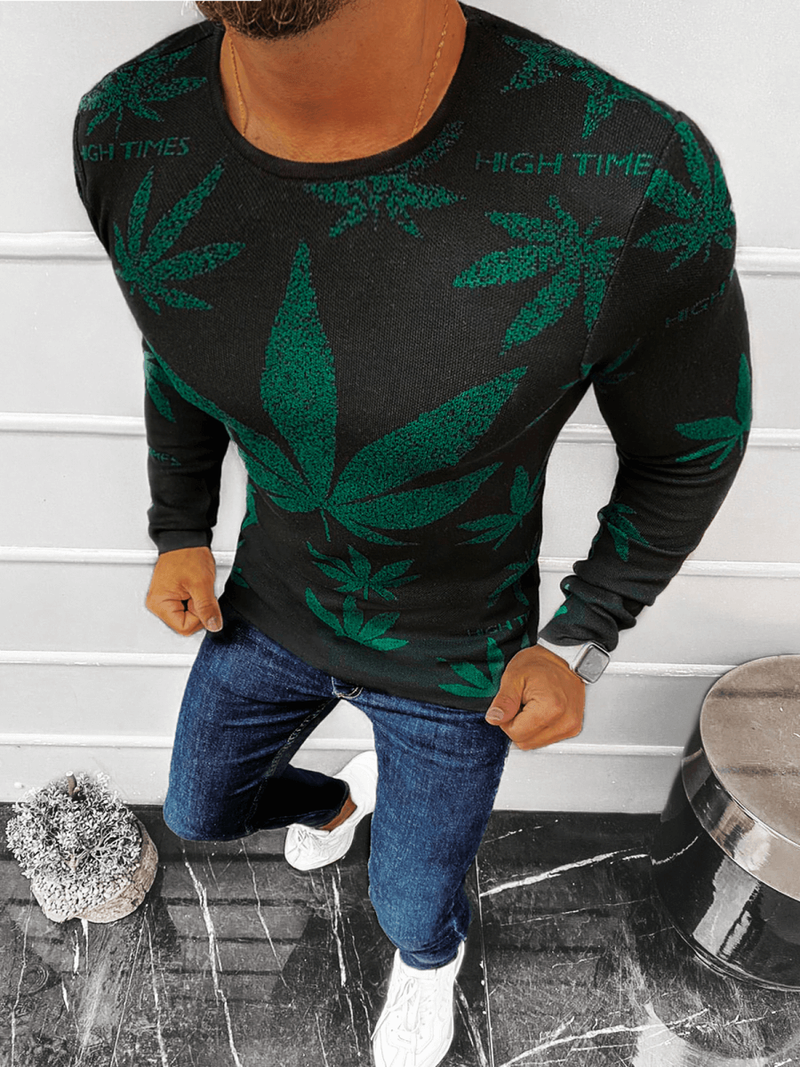 Sweter męski czarny OZONEE L/2692