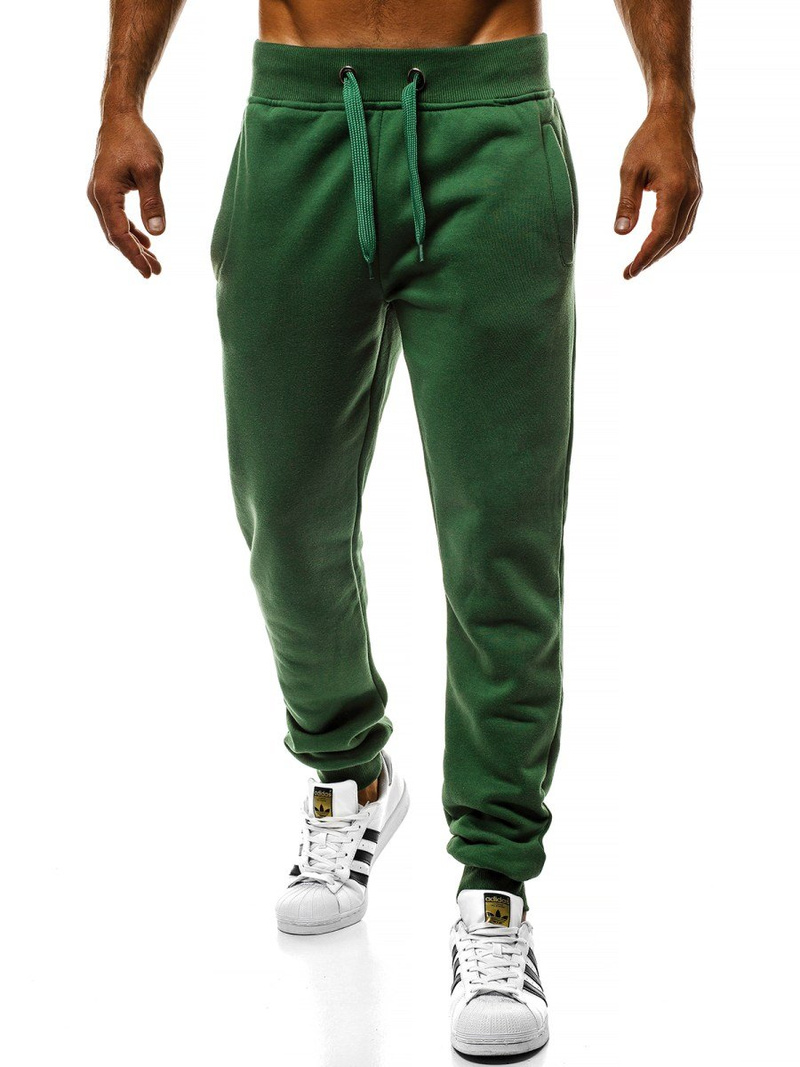 Spodnie dresowe męskie zielone OZONEE JS/XW01