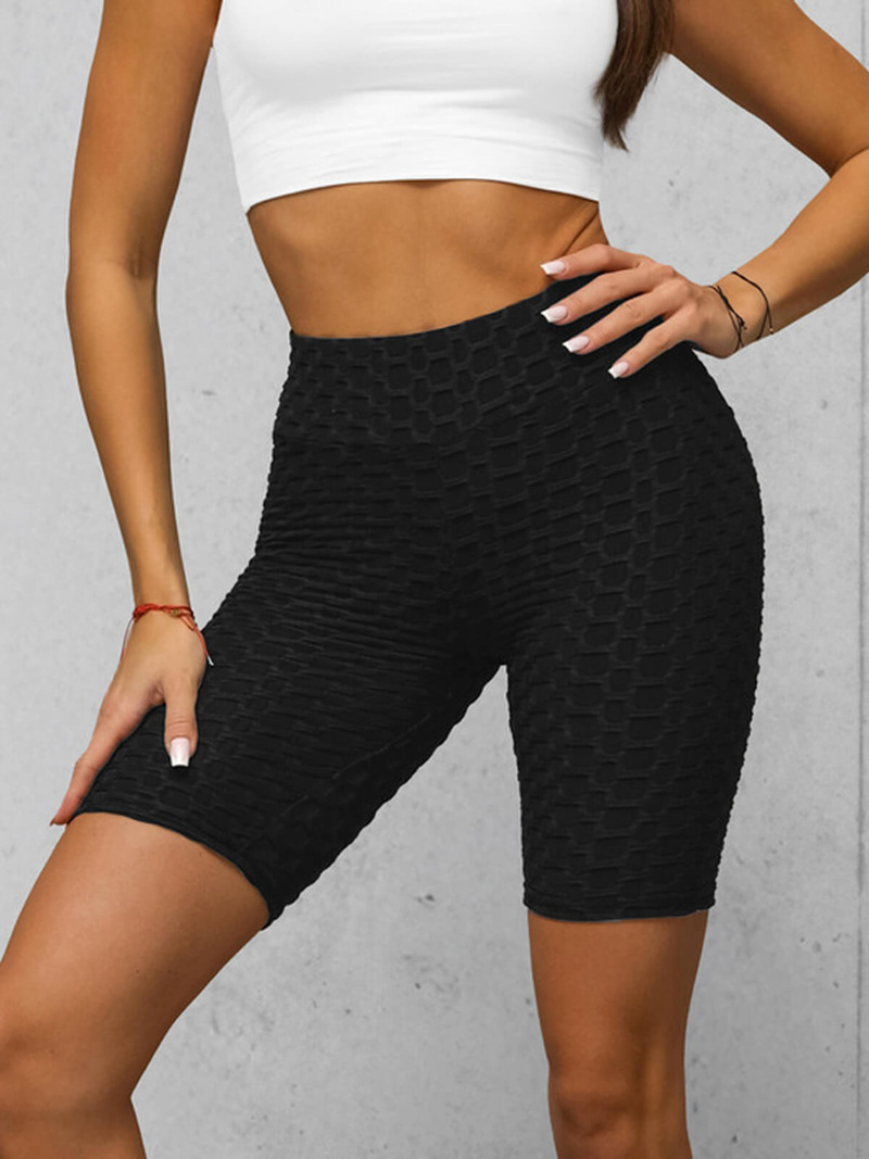 Legginsy krótkie damskie kolarki czarne OZONEE JS/17K593/3