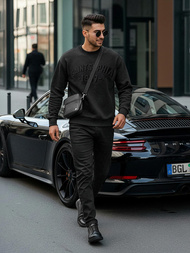 Чоловічий світшот чорний OZONEE JS/8B1953/3