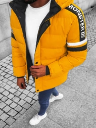 Kurtka zimowa męska pikowana żółta OZONEE JS/M8103