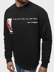 Bluza męska oversize czarna OZONEE B/21402021