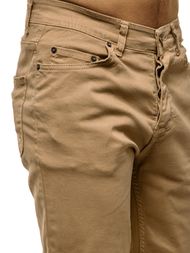 Spodnie męskie jeans jogger beżowe OZONEE O/4561