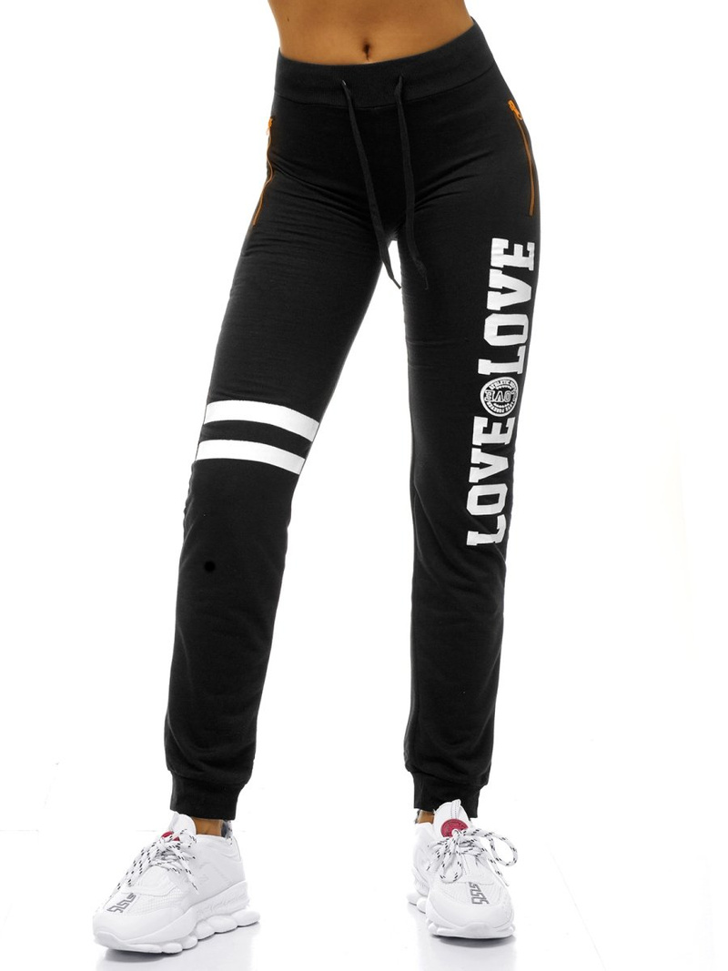 Spodnie dresowe damskie czarne OZONEE O/9927