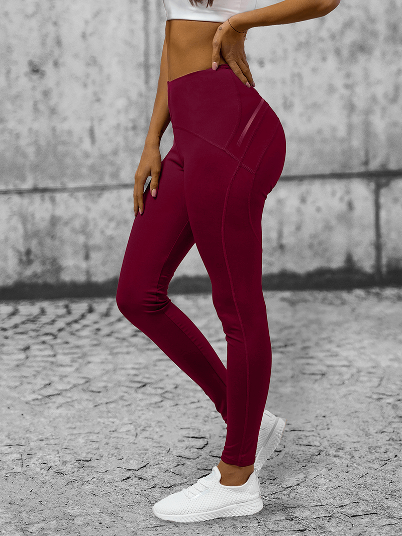 Legginsy damskie bordowe OZONEE O/YY9276