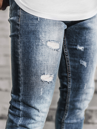 Spodnie męskie jeans niebieskie OZONEE T/6616