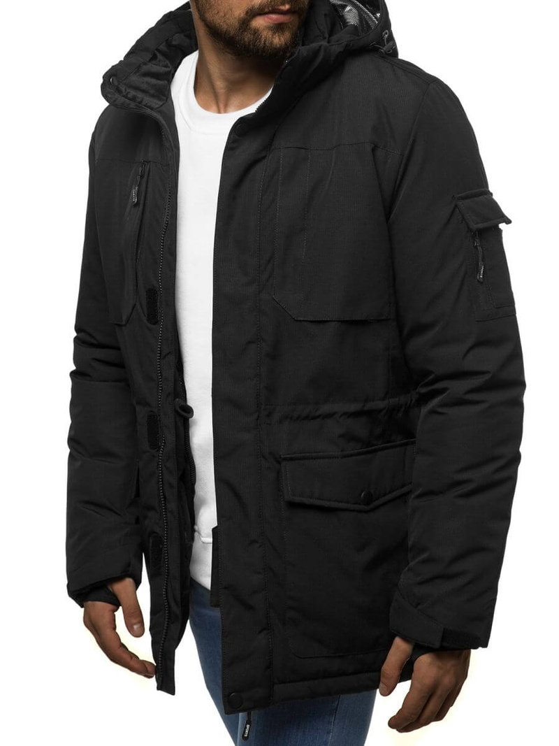 Kurtka zimowa męska czarna OZONEE O/9803