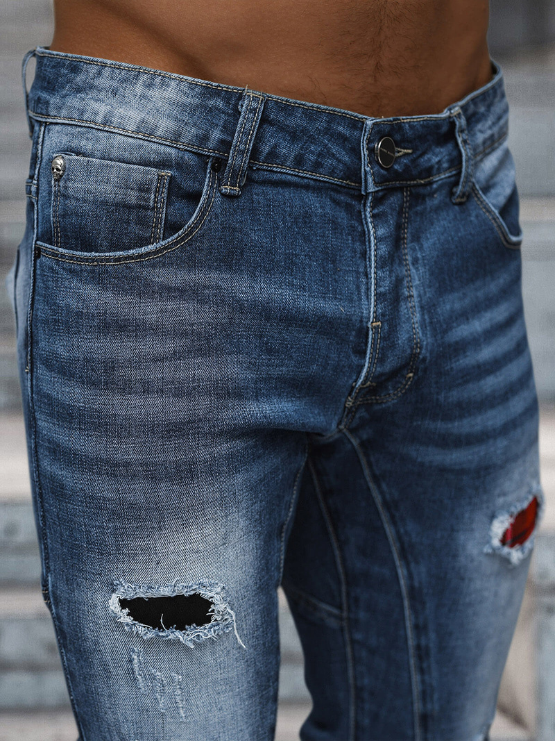 Spodnie jeansowe męskie niebieskie OZONEE NB/MP0050B