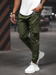 Spodnie męskie chino joggery khaki OZONEE O/CP149Z