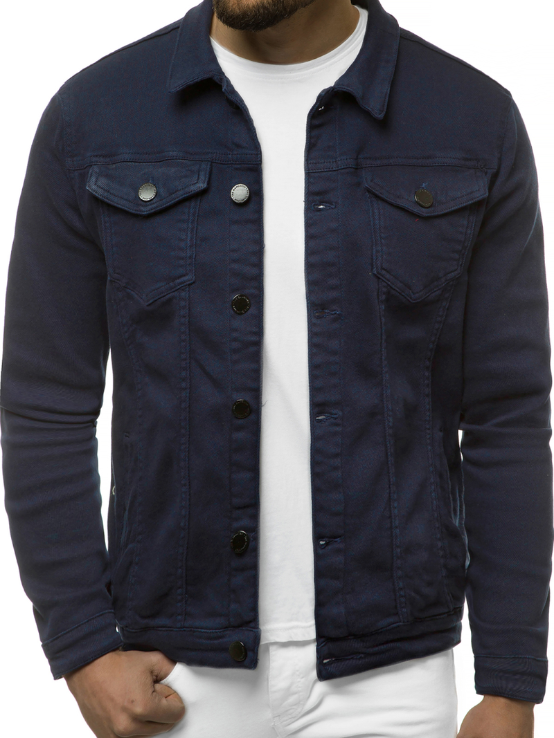 Kurtka jeans męska granatowa OZONEE G/620