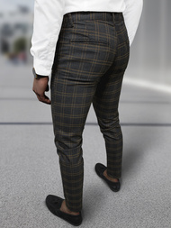 Spodnie męskie chino materiałowe grafitowe OZONEE DJ/5632