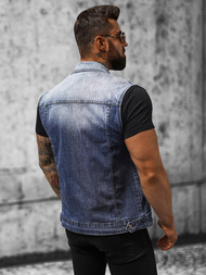 Безрукавка джинсова куртка Синя OZONEE NB/MJ539B