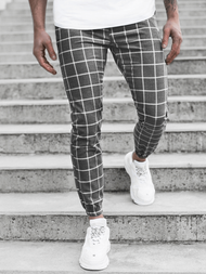 Spodnie męskie chino joggery szare OZONEE DJ/3455/21