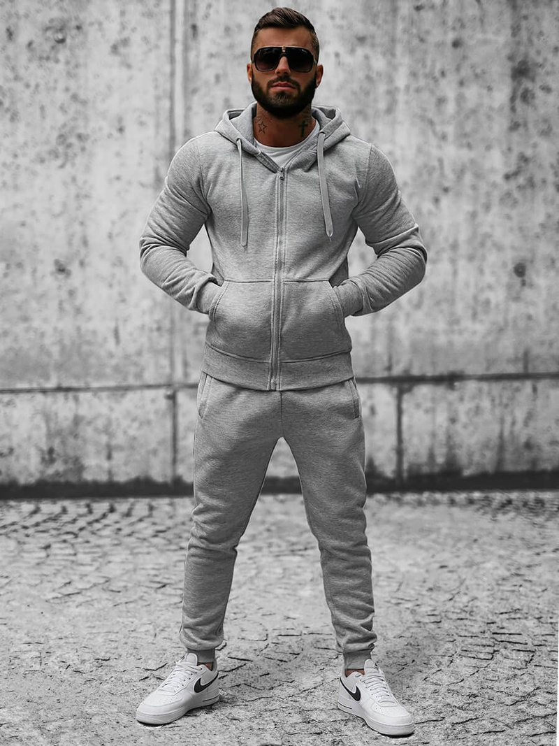 Komplet dresowy męski szary OZONEE JS/XW2008