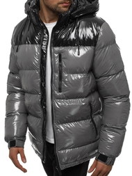 Kurtka zimowa męska pikowana szara OZONEE N/6462