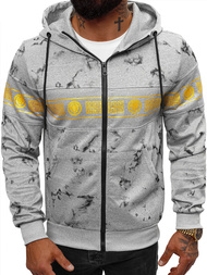 Bluza z kapturem męska rozpinana szara OZONEE JS/B8125