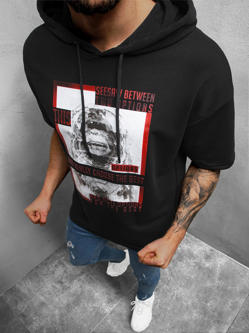 Толстовка чоловіча Чорна OZONEE B/20402010Z