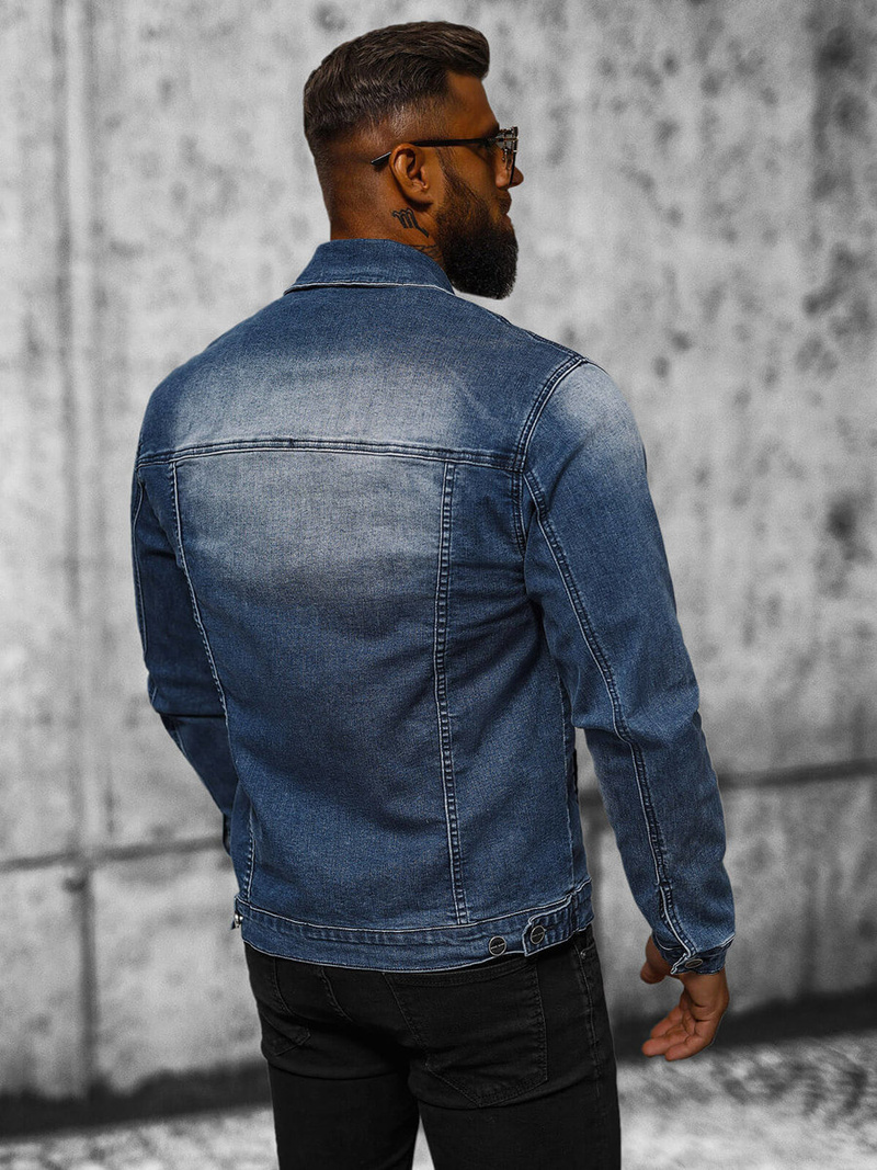 Чоловіча джинсова куртка Синя OZONEE NB/MJ506BZ