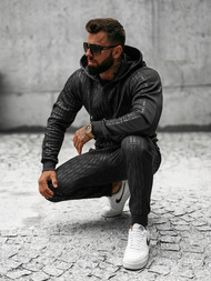 Komplet dresowy męski czarny OZONEE O/3A75