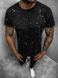 T-Shirt męski czarny OZONEE JS/SS11016Z