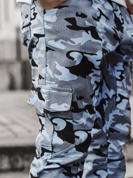 Spodnie męskie joggery niebieskie OZONEE A/404