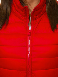 Kamizelka damska pikowana czerwona/2 OZONEE JS/M23038/277