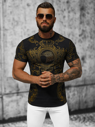 T-shirt męski slim fit czarny OZONEE NB/MT3052