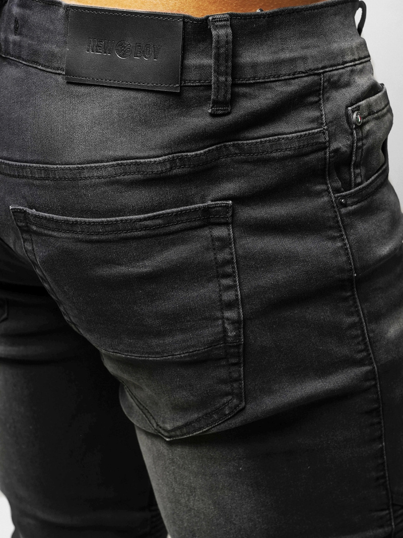 Spodnie jeansowe męskie grafitowe OZONEE NB/MP0028G