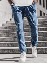 Spodnie męskie jogger niebieskie OZONEE JS/KK1098