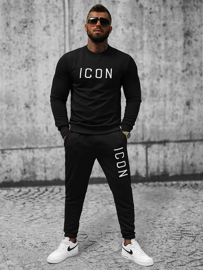 Komplet dresowy męski czarny 20
