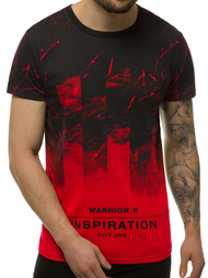 T-Shirt męski czerwony OZONEE JS/SS11108