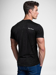 T-shirt męski slim fit czarny OZONEE O/QQ1387Z