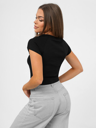 T-shirt damski czarny OZONEE JS/R62744