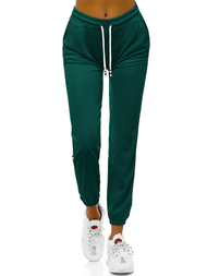 Spodnie dresowe damskie ciemno-zielone OZONEE JS/1020/A18