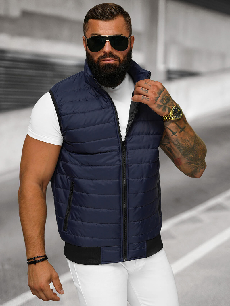 Безрукавка чоловіча Темно-Синя OZONEE JS/MY77Z