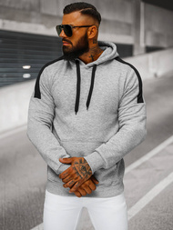 Bluza z kapturem męska szara OZONEE JS/8B1318/2